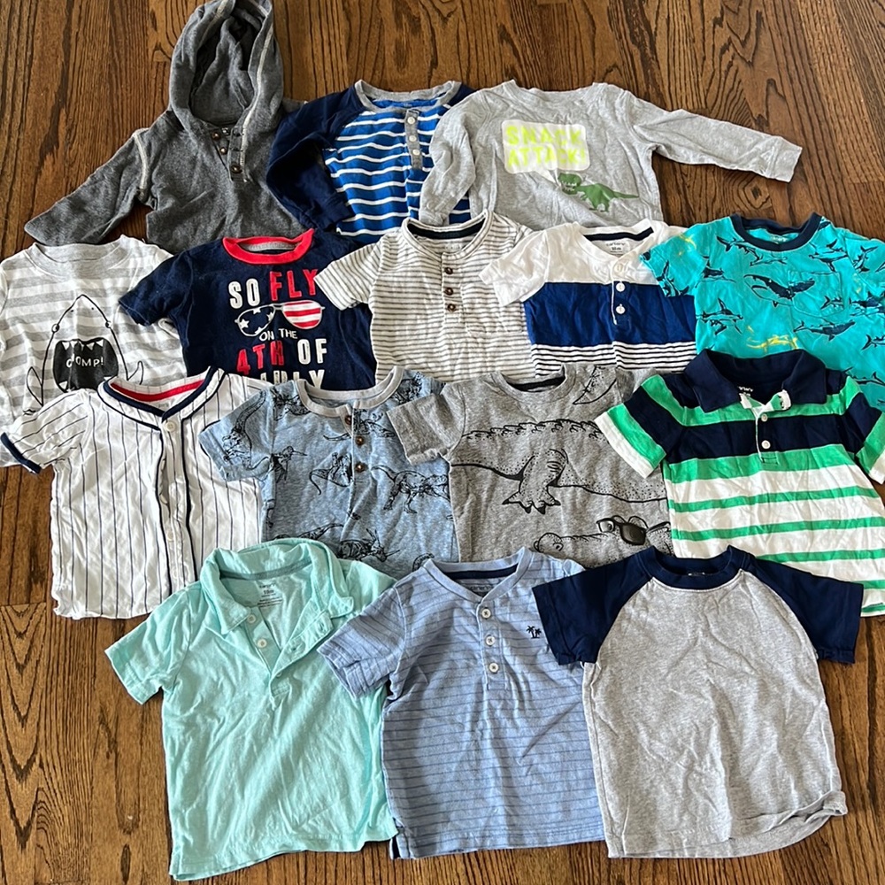Set of 15 boys carters tops